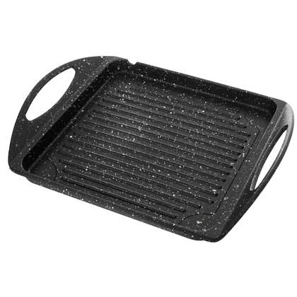 Płyta grillowa granitowa patelnia do grillowania smażenia prostokątna GRANDE 34x26,5 cm