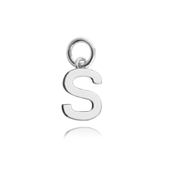 Srebrny wisiorek mała litera „S”