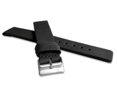 LAVVU Czarny gładki pasek PLAIN z luksusowej skóry Top Grain - 18