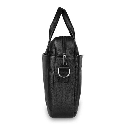 Skórzana torba męska czarna na ramię laptopa 15,6" - Pavone Nero Parma 2461 BL