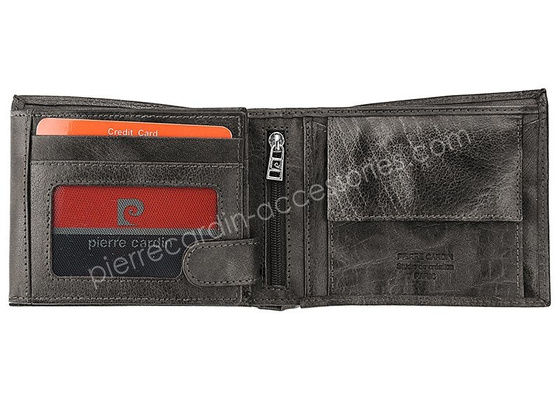 Portfel męski skórzany PIERRE CARDIN FOSSIL TILAK12 325 RFID Popiel