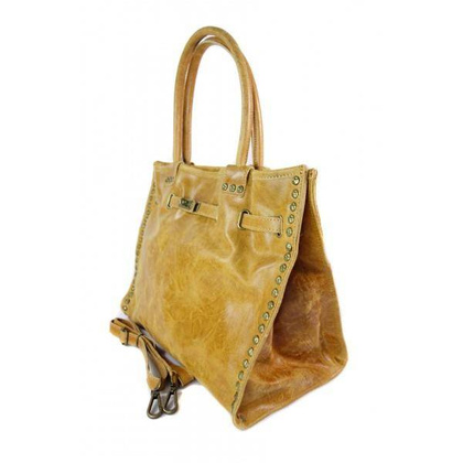 Duża pojemna torba na ramię Shopper Bag camel SB577C KEMER