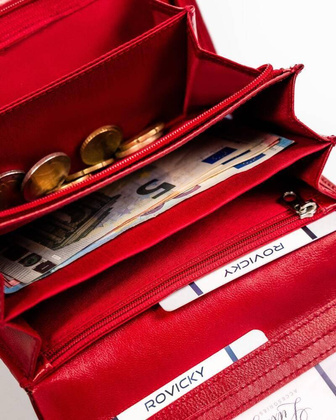 Portfel damski skórzany RD-21-GCL-4 RED