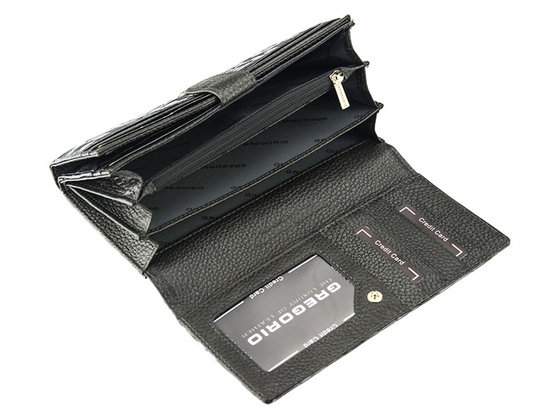 Skórzany damski portfel Gregorio FS-102 niebieski