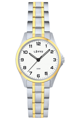 LAVVU Stalowy zegarek damski ​GLIMT Silver-gold