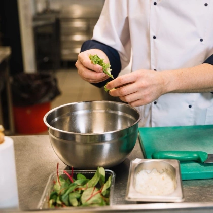 Miska kuchenna stalowa nierdzewna do sałatek mieszania przechowywania 2,6 l