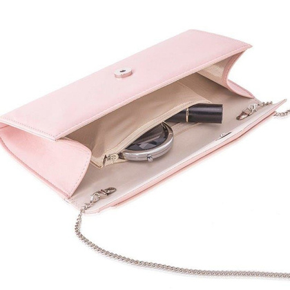 Torebka wizytowa na łańcuszku KEMER SOLIER F18 Ciemny Róż - min. zamówienie 20 / 50 / 100 szt.