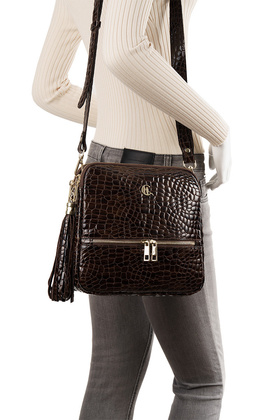 Torebka skórzana Canaletto ze skóry naturalnej lakierowanej TD840s341