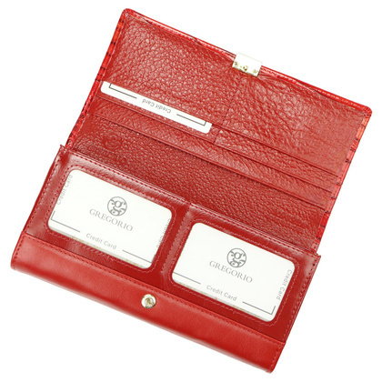 Portfel damski skórzany PELLUCCI NL-122 czerwony