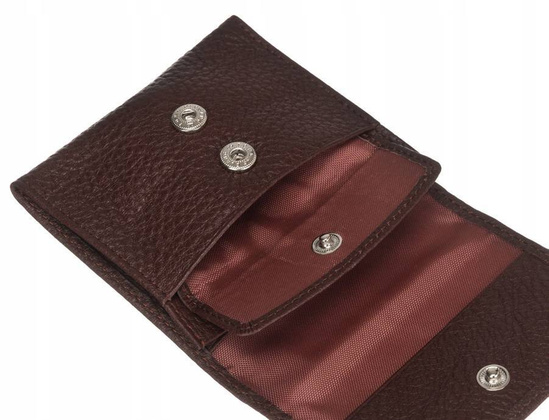 Skorzana portmonetka na zatrzask