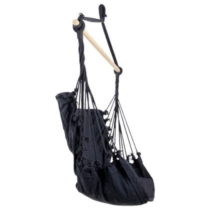 Hamak brazylijski fotel podwieszany huśtawka grafitowy