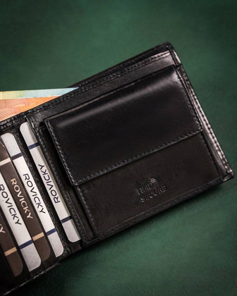 Duzy skorzany portfel meski bez zapiecia