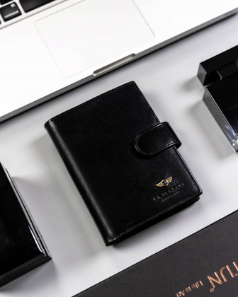 Duzy portfel meski ze skory naturalnej