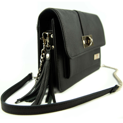 T-06 Torebka z klapką-czarna KEMER