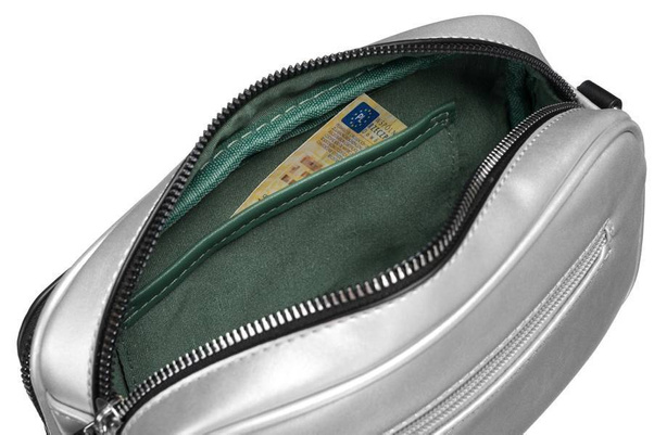 Listonoszka damska ze skóry ekologicznej na szerokim pasku