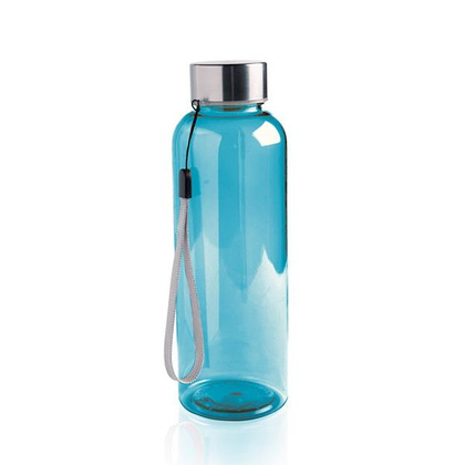 Butelka RPET 500ml, z metalową zakrętką i uchwytem