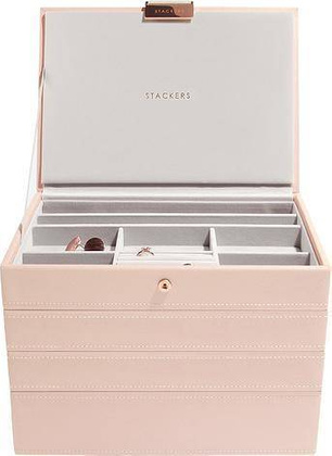 Szkatułka na biżuterię Stackers poczwórna classic różowa różowe złoto