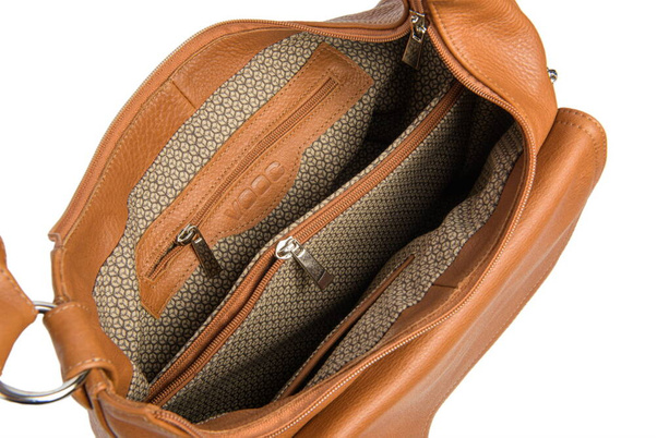 Torebka skórzana na ramię KEMER VOOC EP20 Camel