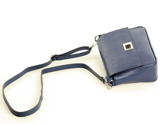 MARCO MAZZINI Torebka skórzana przez ramię crossbody classic flap granatowy - min. zamówienie 20 / 50 / 100 szt.