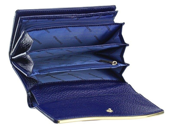 Portfel damski skórzany GREGORIO ZLF-112 Ciemny niebieski