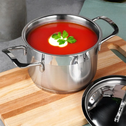 Garnek stalowy z pokrywką 18/10 PREMIUM 1,5 l ORION