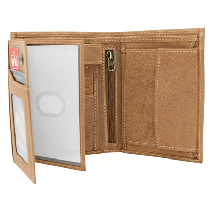 Skorzany portfel meski na karty