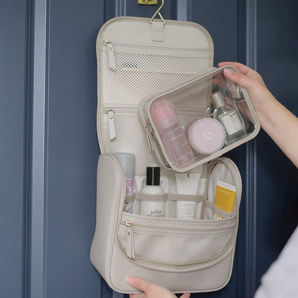 Kosmetyczka podróżna do zawieszenia Stackers jasnobeżowa