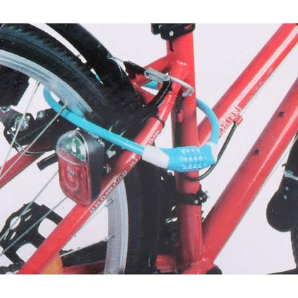 ZAPIĘCIE ROWEROWE SPIRALNE NA SZYFR 10MMx65CM DUNLOP POMARAŃCZOWE