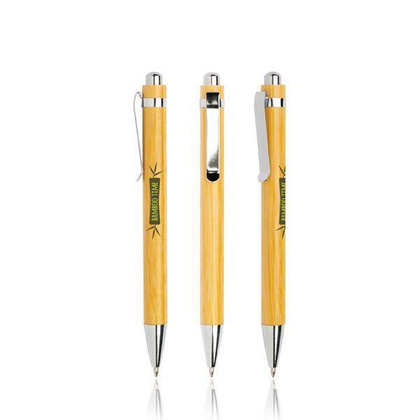 Długopis bambusowy z metalowym klipsem / Bampen