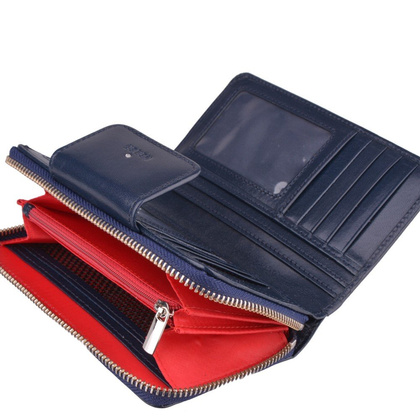 Portfel damski skórzany KEMER D58 Granatowy - min. zamówienie 20 / 50 / 100 szt.