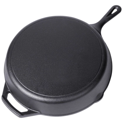 Patelnia żeliwna okrągła talerz żeliwny 30 cm indukcja gaz