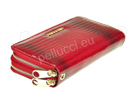 Portfel damski skórzany PELLUCCI GF118 Popiel / Brązowy