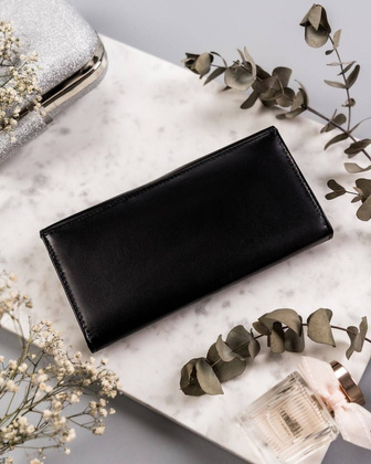 Duży skórzany portfel z systemem rfid protect