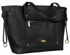 Duża, klasyczna shopperka damska ze skóry ekologicznej