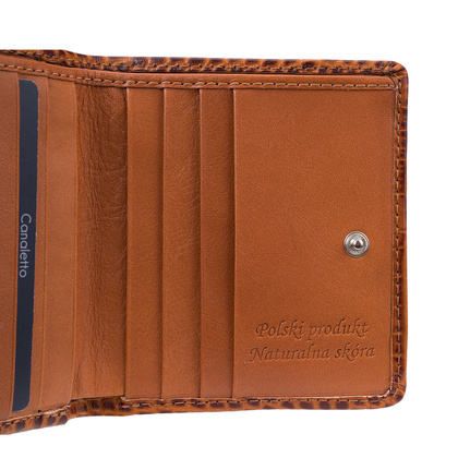 Portfel damski Canaletto koniak croco RFID PD1008s262