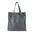 TOREBKA WOREK SHOPPER BAG  GENUINE LEATHER NA RAMIĘ  A4  SZARA  GL46G