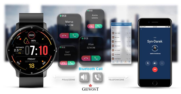 Smartwatch Giewont GW120-2 PRO Czarny