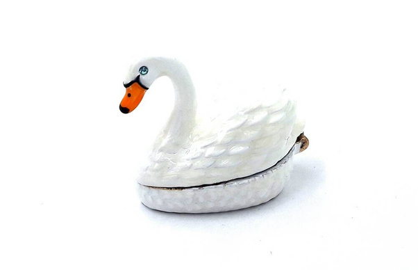 Wyjątkowe, metalowe pudełeczko prezentowe – Łabędź - B0736-02