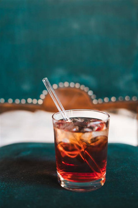 Słomki szklane transparent 15cm zestaw 6 sztuk ze szczoteczką 26582