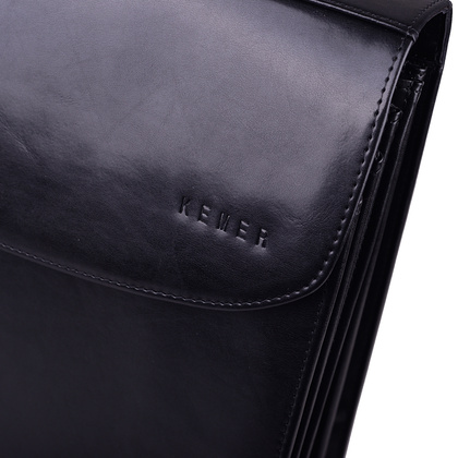 Teczka męska skórzana KEMER B 809/DW Czarna