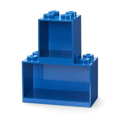 Półka z klocków LEGO, zestaw 2 szt. - Niebieska