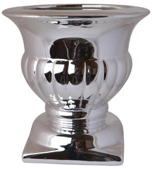 Doniczka dekoracyjna srebrna