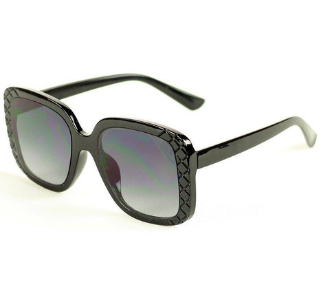 Oversizoweo okulary przeciwsłoneczne MAZZINI SIMPLE BEAUTY czarny - min. zamówienie 20 / 50 / 100 szt.