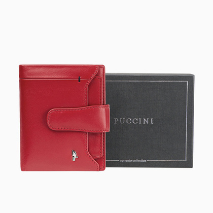 Portfel damski skórzany PUCCINI SORRENTO NA1503 3 Czerwony