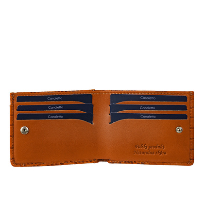 Mały portfel skórzany Canaletto z wzorem krokodylej skóry PD1055s262108 RFID