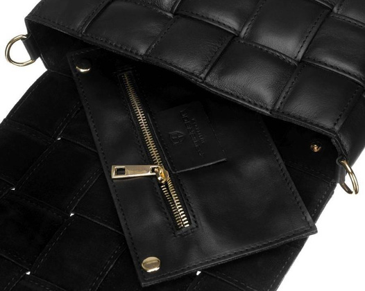 Skórzana listonoszka damska Peterson Czarna