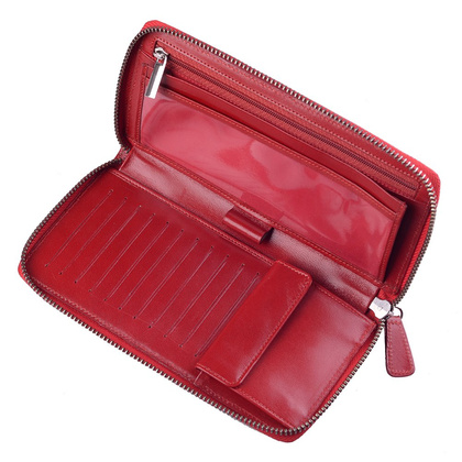 Portfel damski skórzany KEMER 2000-75-E1-000 Czerwony - min. zamówienie 20 / 50 / 100 szt.