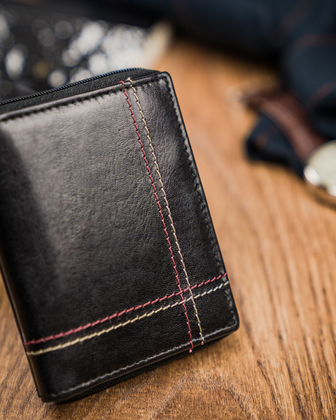 Portfel męski skórzany na karty