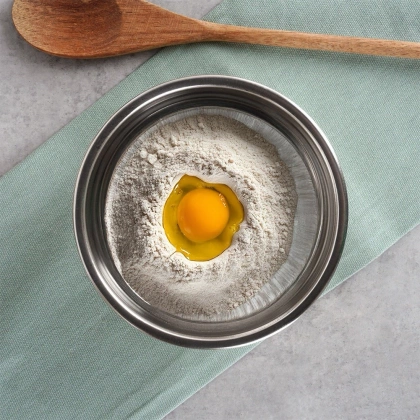 Miska kuchenna stalowa biała 14,5 cm, 700 ml