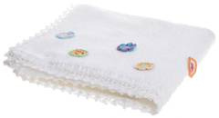 Ręcznik biały w drobne kwiatki duży 60x110cm